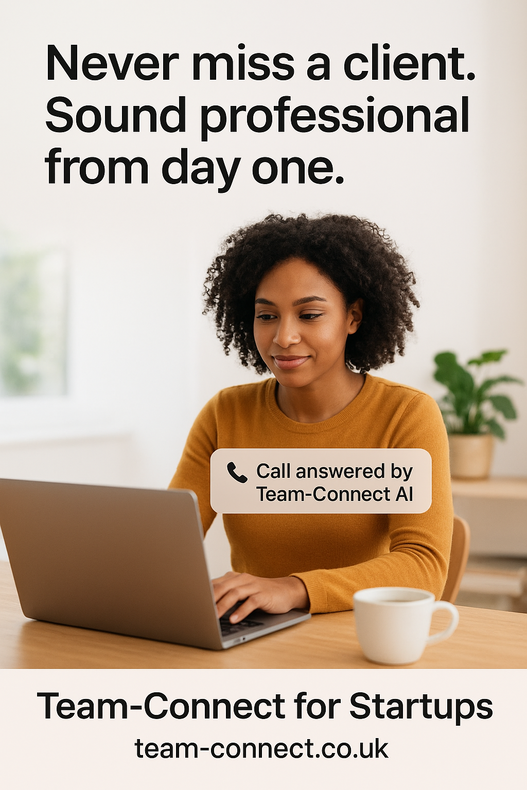 Business landline Team-Connect startup package marketing asset for new businesses and entrepreneurs