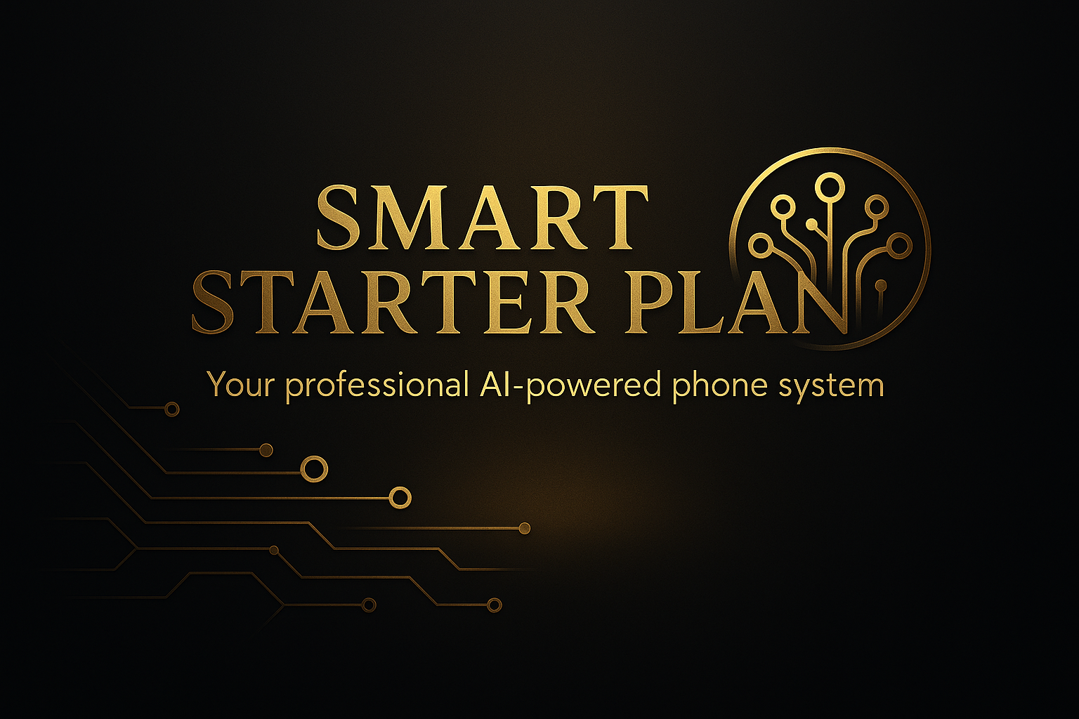 Smart Starter AI social media marketing asset for Team-Connect entry-level AI phone system promotion