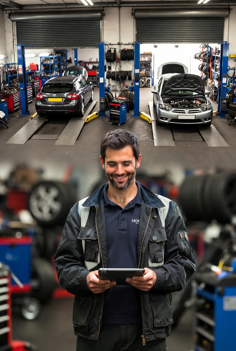 Car garage call forwarding while mechanics work