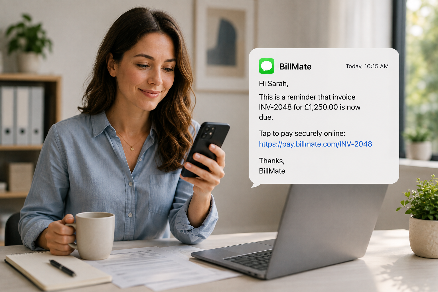 BillMate SMS payment reminders case study