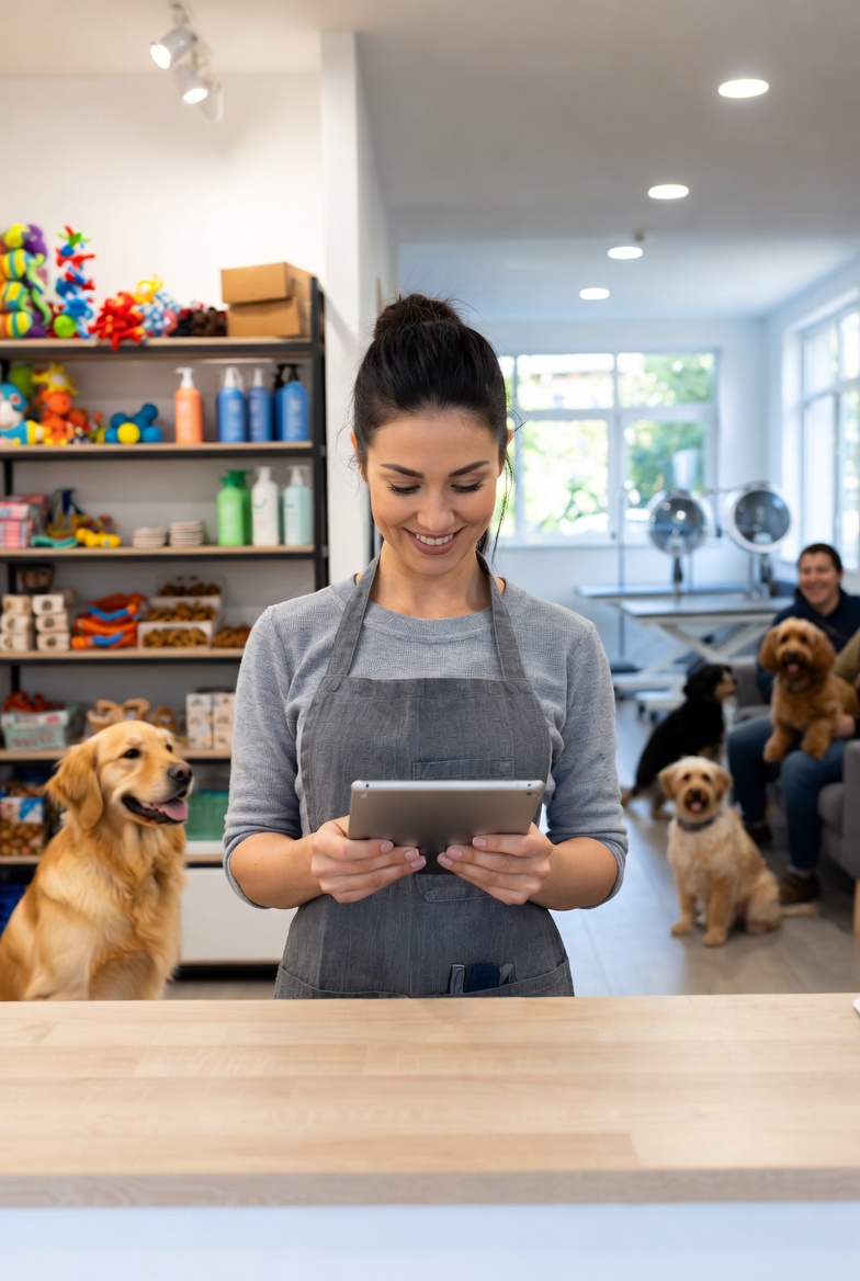 Dog groomer AI receptionist automated bookings