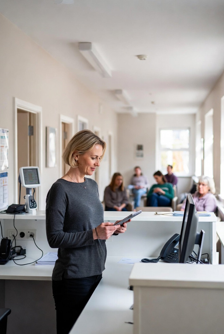 Private clinic AI receptionist reducing costs 60%