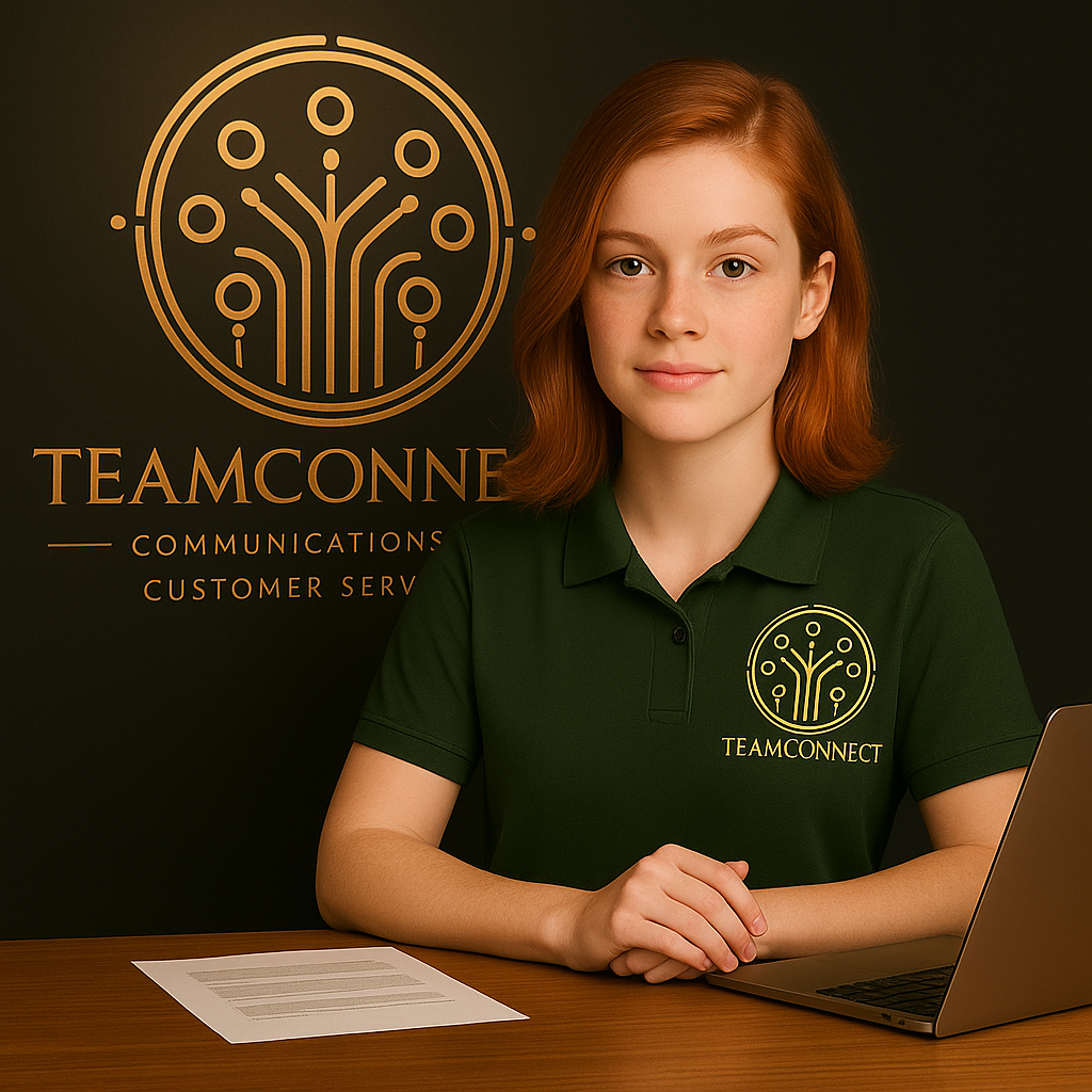 Jessica Williams, client onboarding manager ensuring smooth Team-Connect business landline setup and integration