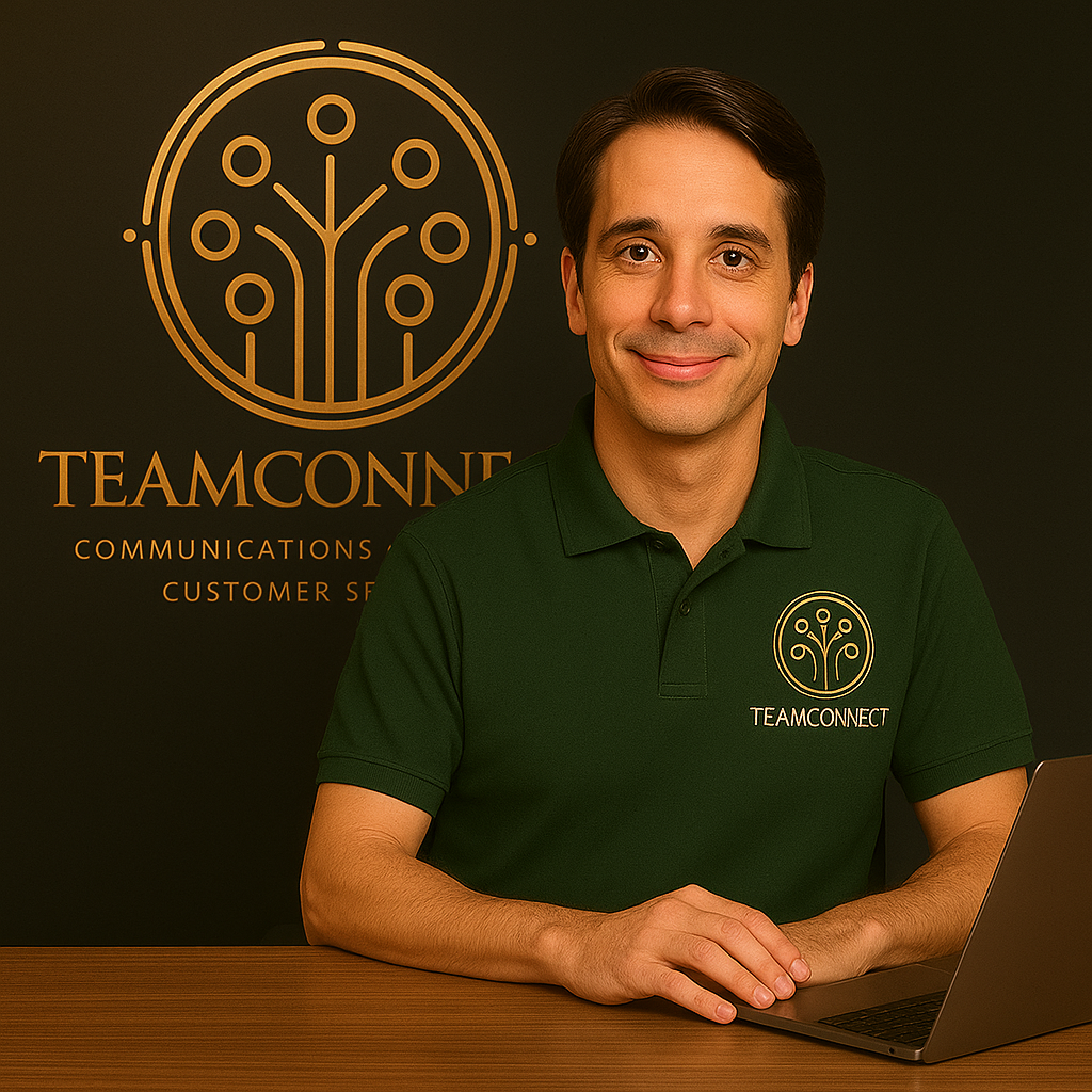 Josh Martinez, business development executive expanding Team-Connect landline solutions for UK businesses