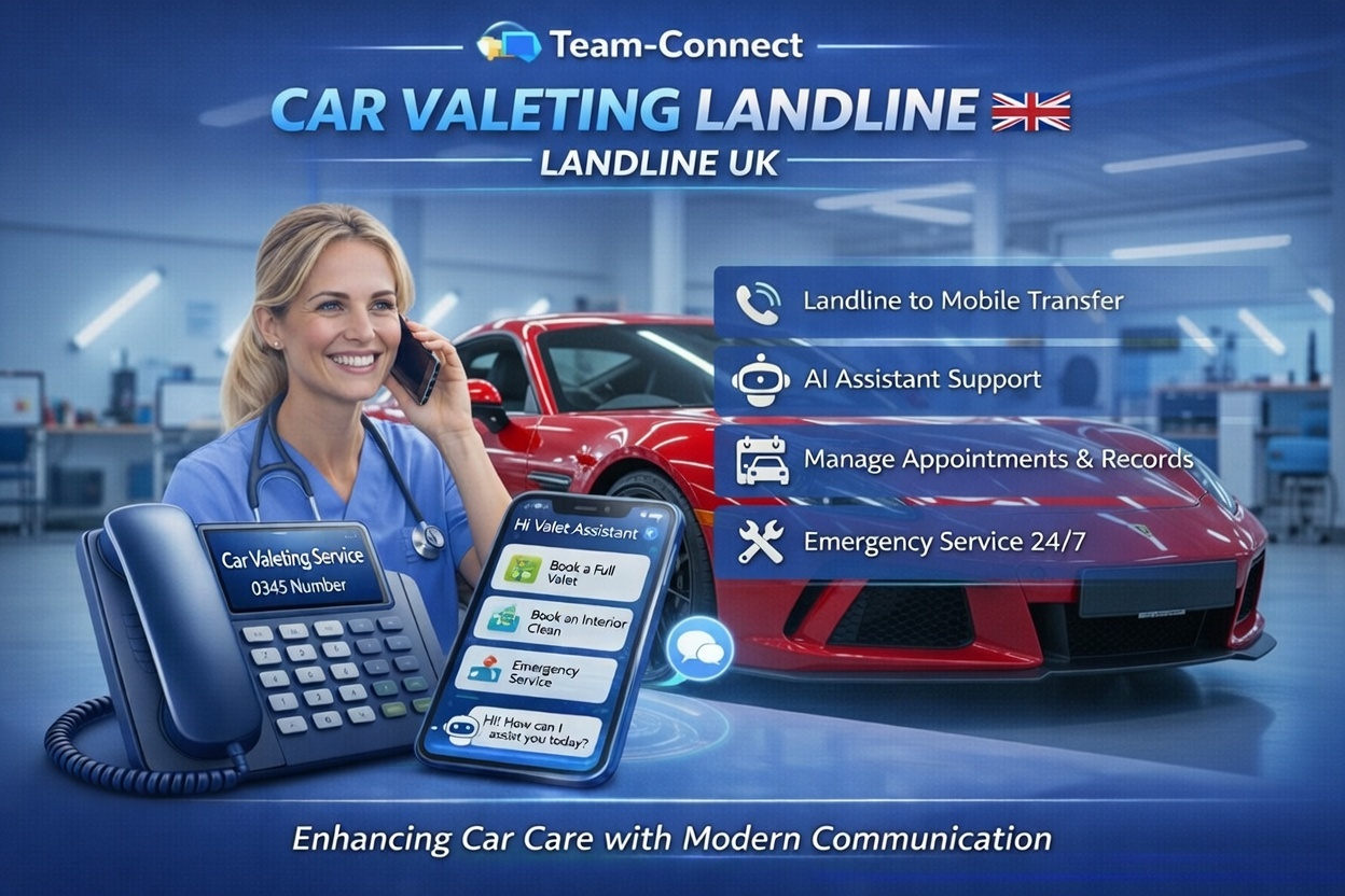 Team-Connect dashboard showing car valeting booking management